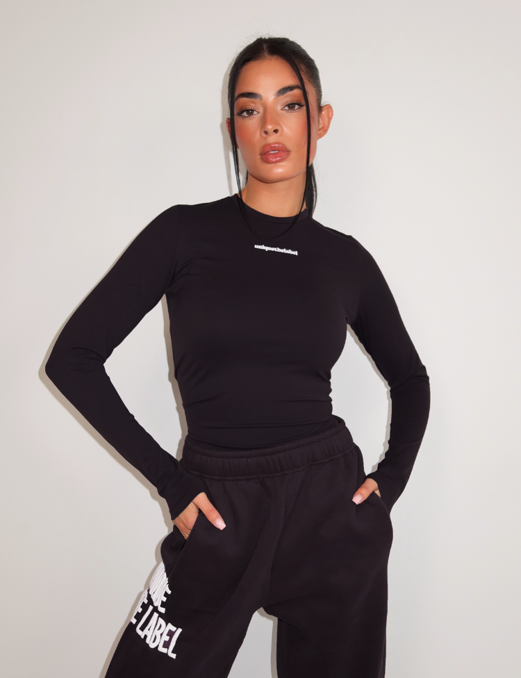 Unique The Label Unique The Label Long Sleeve Top Robyn FW25 Deep Black