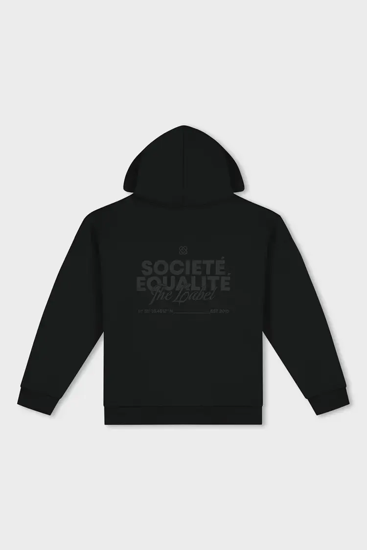 Equalite Equalite Full Zip Hoodie Societe 2.0 FW25 Black
