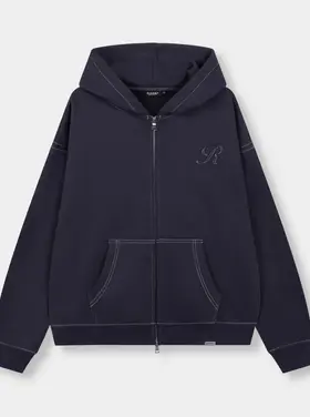 Rivero Rivero Zip Hoodie Seams FW25 Navy