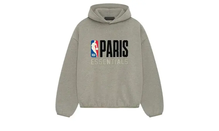 Essentials Fear Of God Essentials Fear Of God Hoodie X NBA Paris FW25 Warm Heather