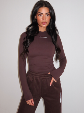 Unique The Label Unique The Label Long Sleeve Top Robyn FW25 Cacao