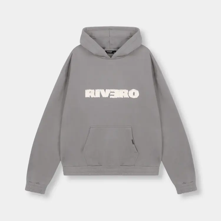 Rivero Rivero Hoodie Frayed Echo FW25 Grey