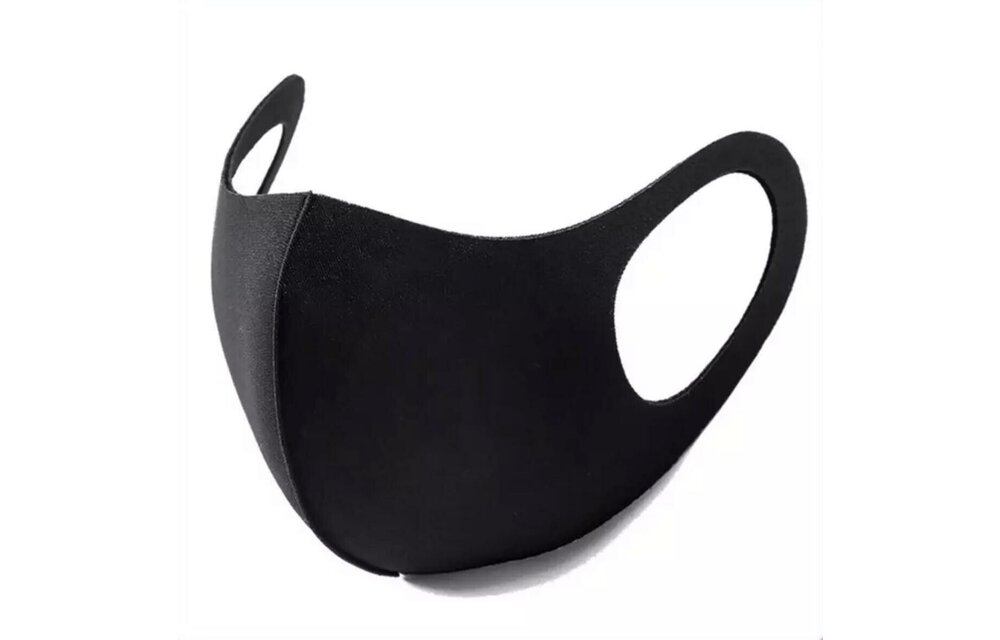 3 Mondmasker / mondkapje ZWART - Stof - Herbruikbaar