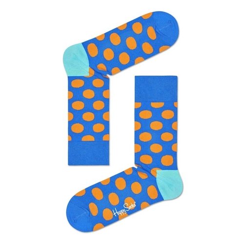 Happy Socks Happy Socks big dot blauw-oranje BD01-6005 Happy Socks Happy Socks big dot blauw-oranje BD01-6005