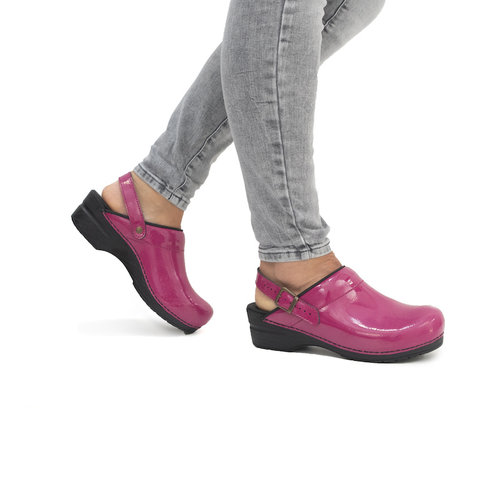 Sanita klompen Freya fuchsia lak 457548