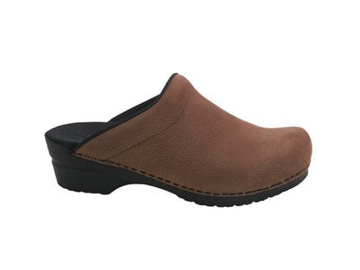 Sanita klompen Sonja bruin nubuck 450247