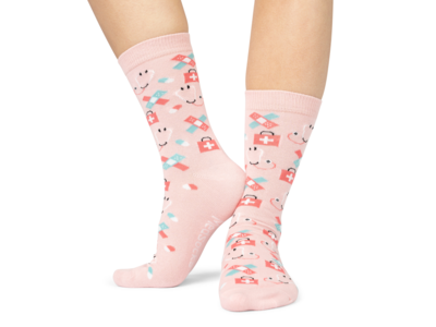 Medsocks Medsocks Zorgsokken Verpleegkunde lichtrozeZOR4146