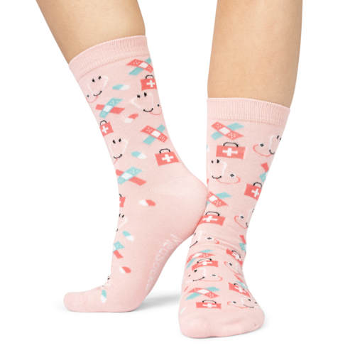 Medsocks Medsocks Zorgsokken Verpleegkunde lichtrozeZOR4146