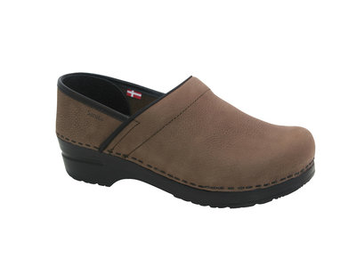 Sanita klompen Prof.  bruin nubuck 450206W