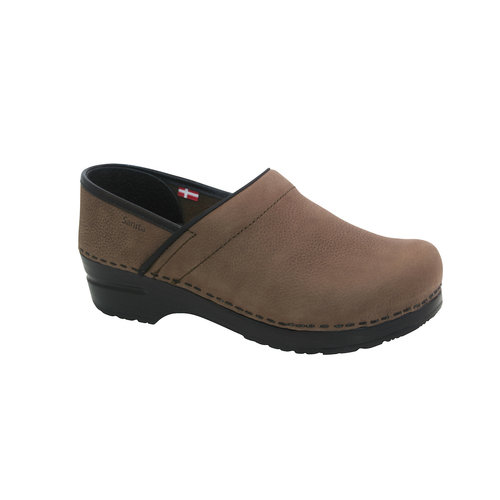 Sanita klompen Prof.  bruin nubuck 450206W