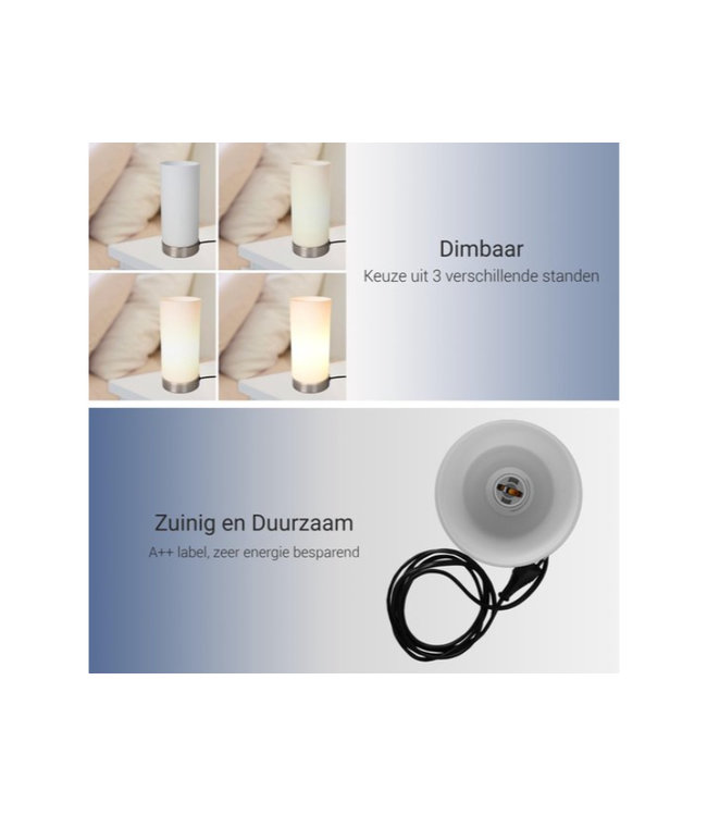 Miadomodo Tafellamp Dimbaar met Touch Functie Bureaulamp/Tafellamp