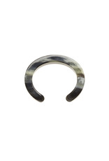 Bracelet Horn Laminated Oval Cuff