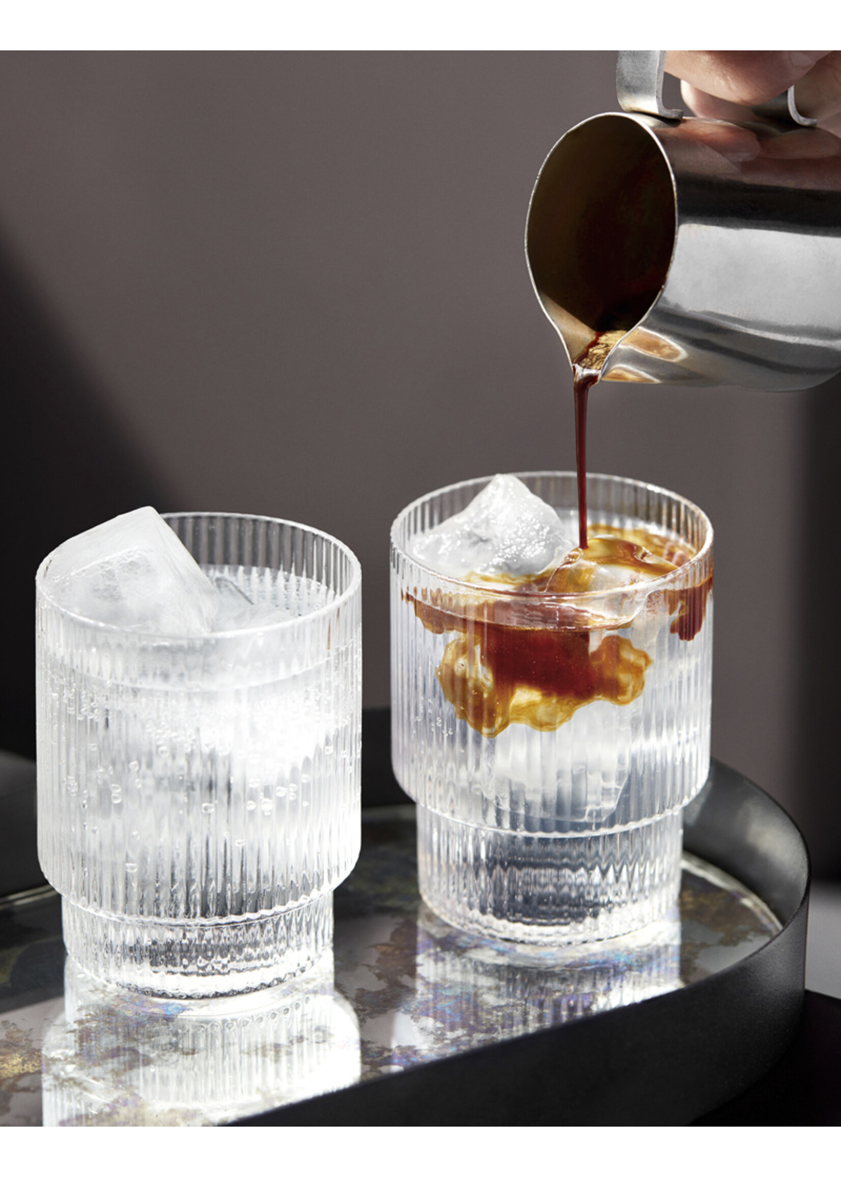 Ferm Living Ripple Glasses - Set of 4 - Clear