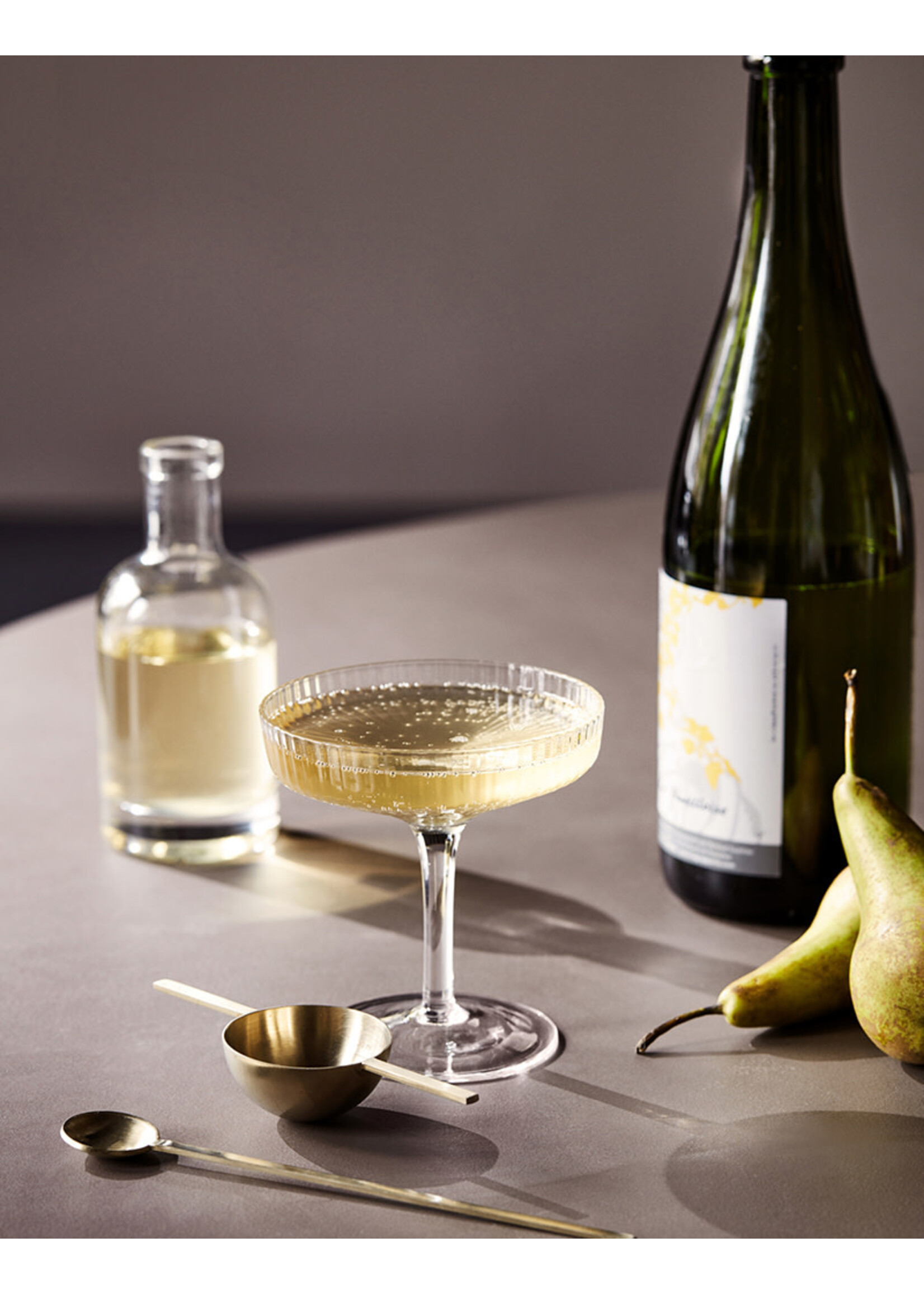 Ferm Living Ripple Champagne Saucers - Set of 2 - Clear
