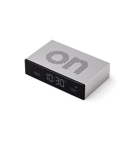 Lexon Flip Clock Premium | Silver
