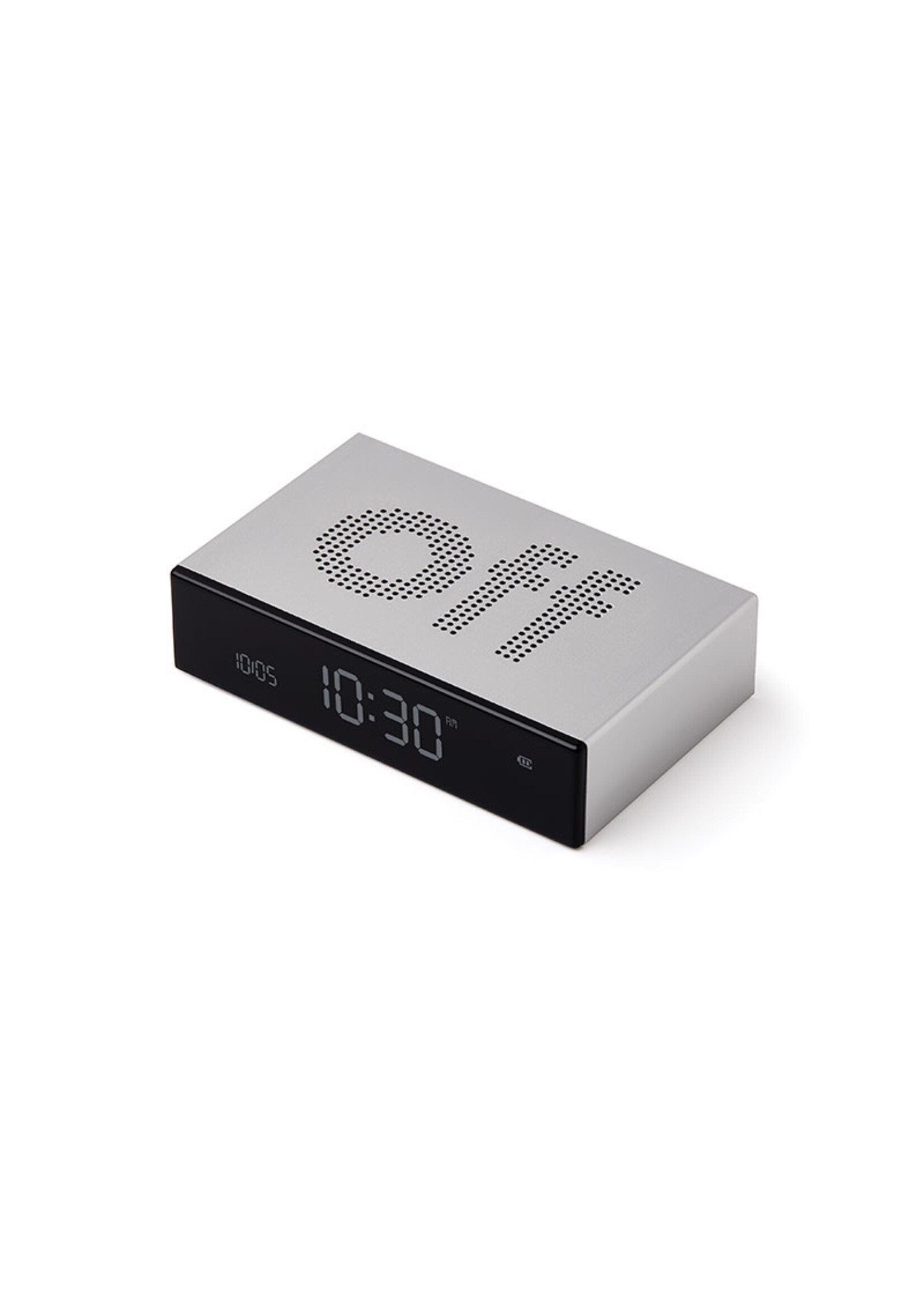 Lexon Flip Clock Premium | Silver