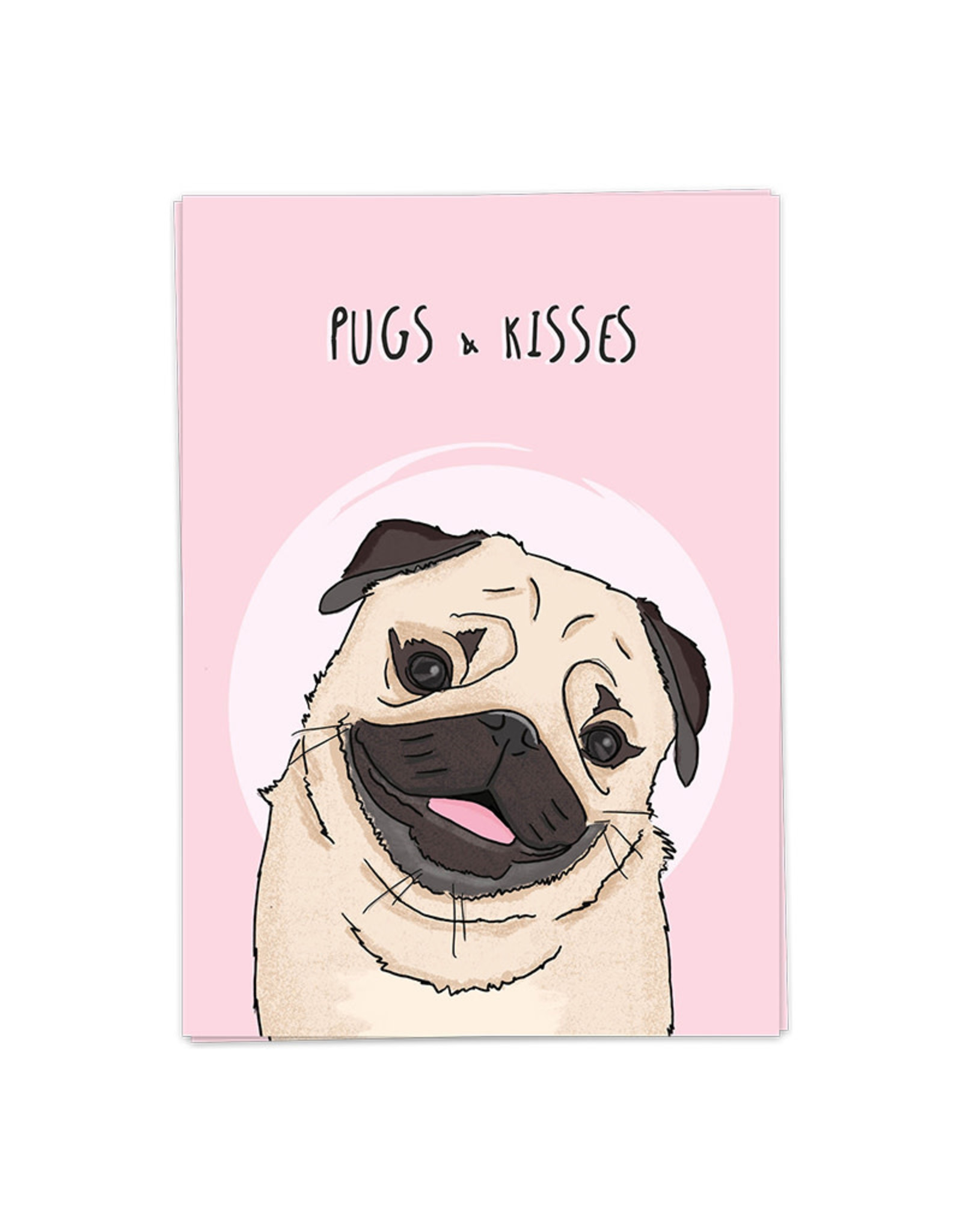 Kaart Blanche Pugs & Kisses