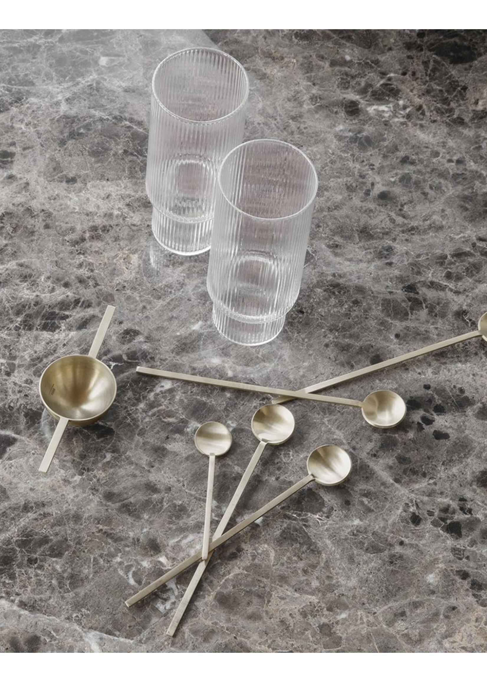 Ferm Living Ripple Long Drink Glasses - Set of 4 - Clear