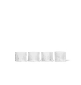 Ferm Living Ripple Low Glasses - Set of 4 - Clear