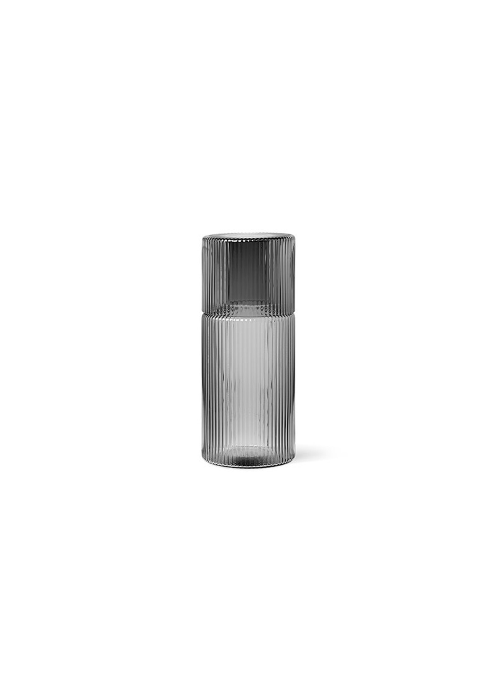 Ferm Living Ripple Small Carafe Set | Smoked Grey