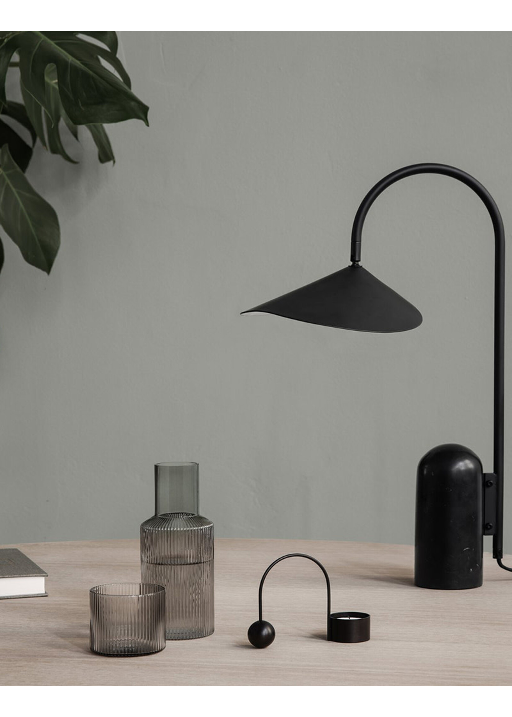 Ferm Living Ripple Small Carafe Set | Smoked Grey