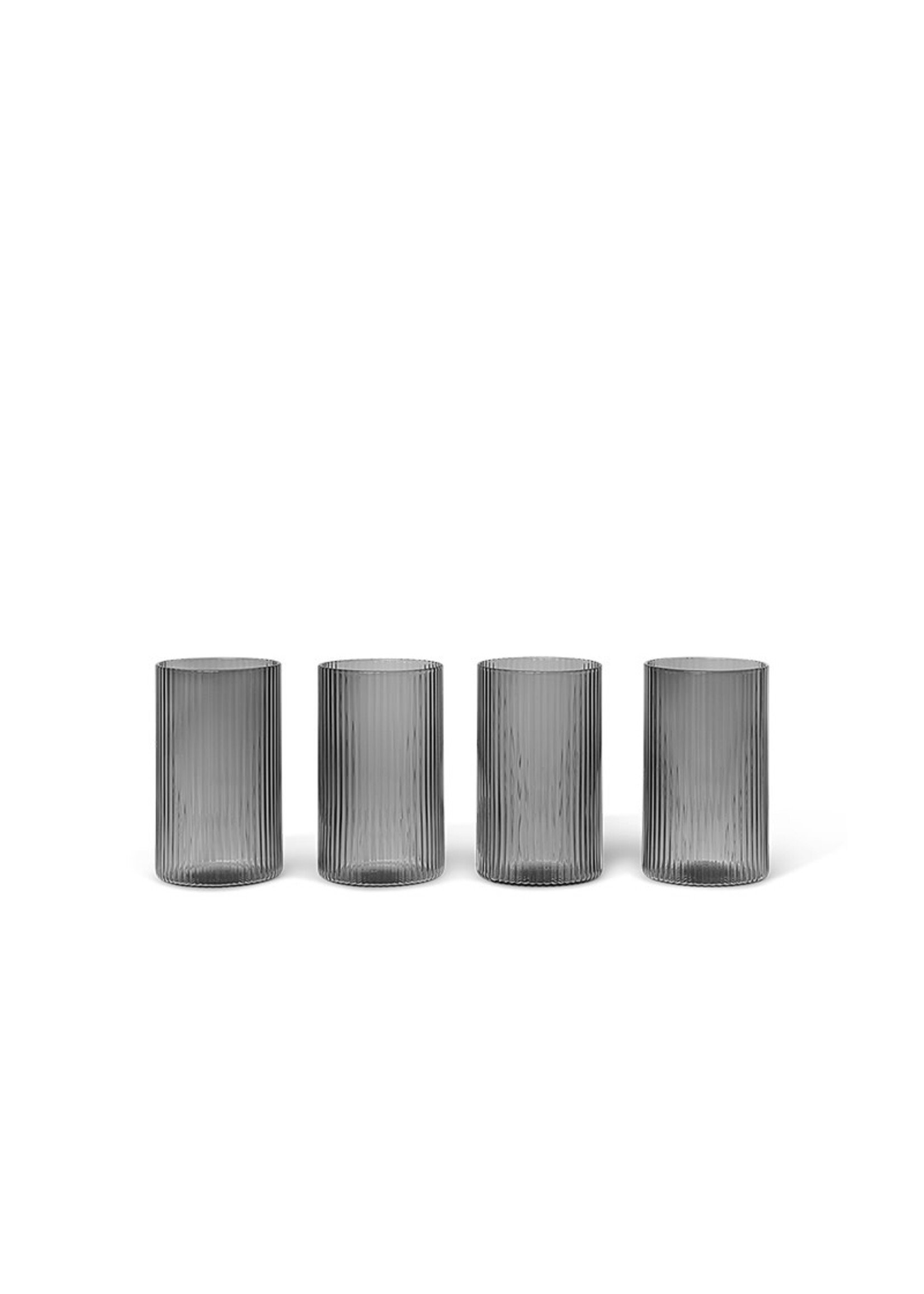 Ferm Living Ripple Verrines - Set of 4 - Smoked Grey