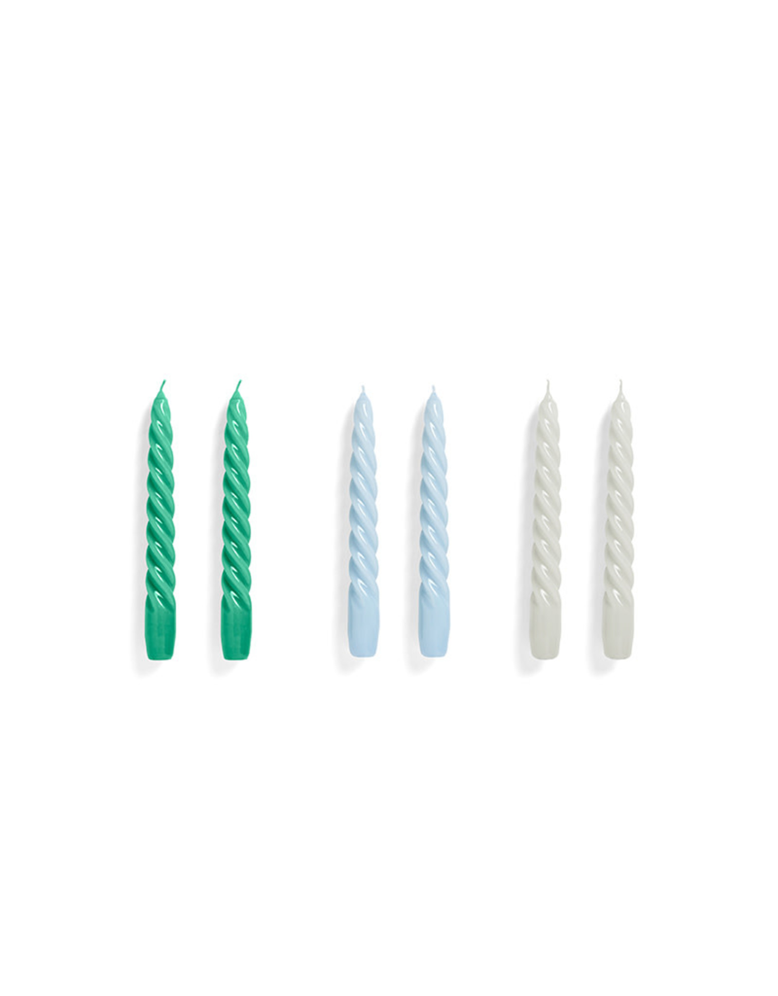 HAY Candle Twist - Set of 6 - Green/Blue/Grey