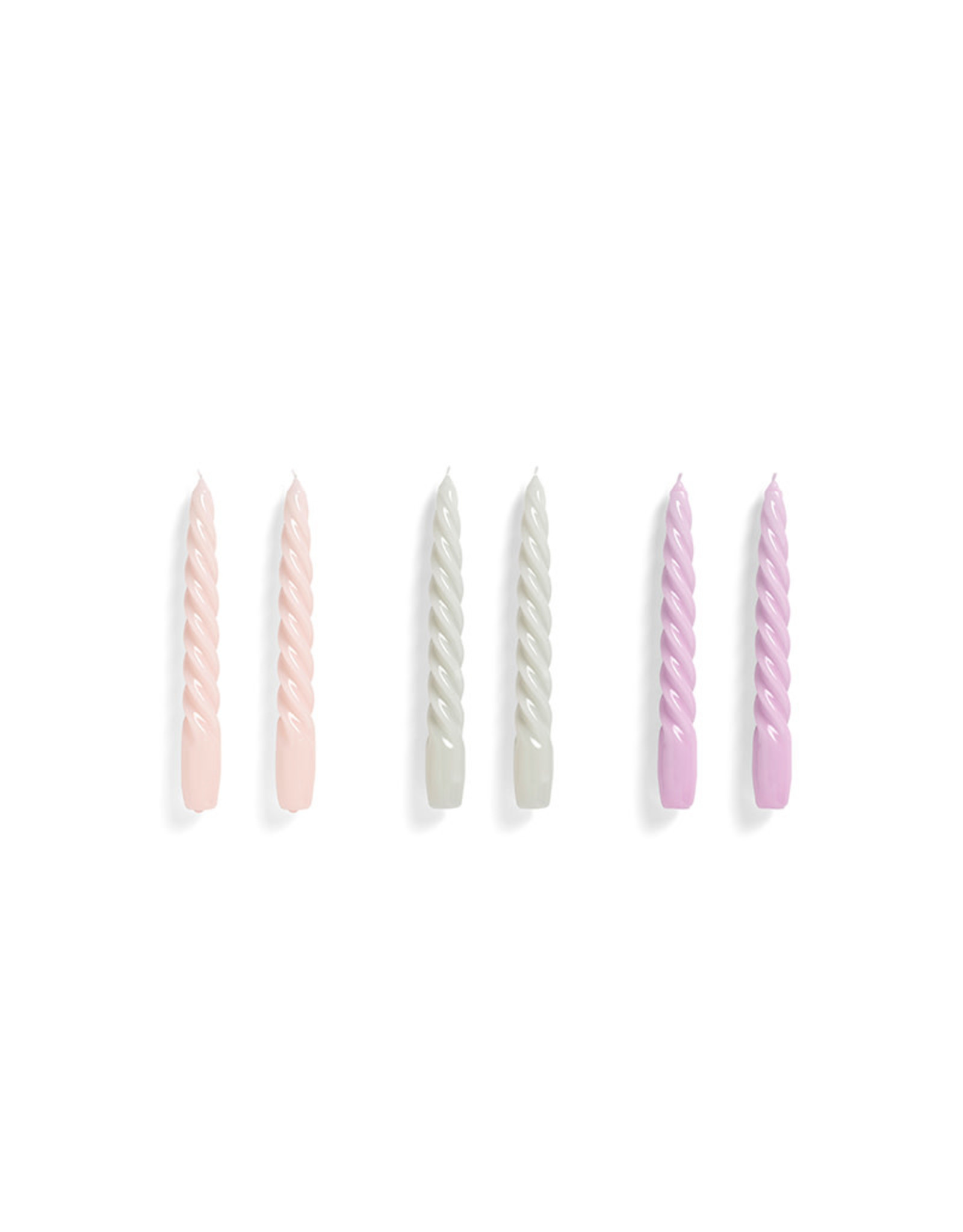 HAY Candle Twist - Set of 6 - Rose/Grey/Lilac