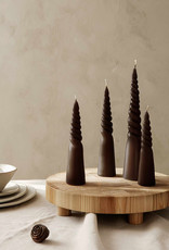 Ferm Living Twisted Candles - Set of 4 - Brown