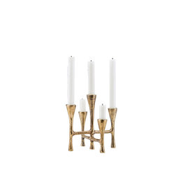 House Doctor Tristy Candle Stand - Brass Finish