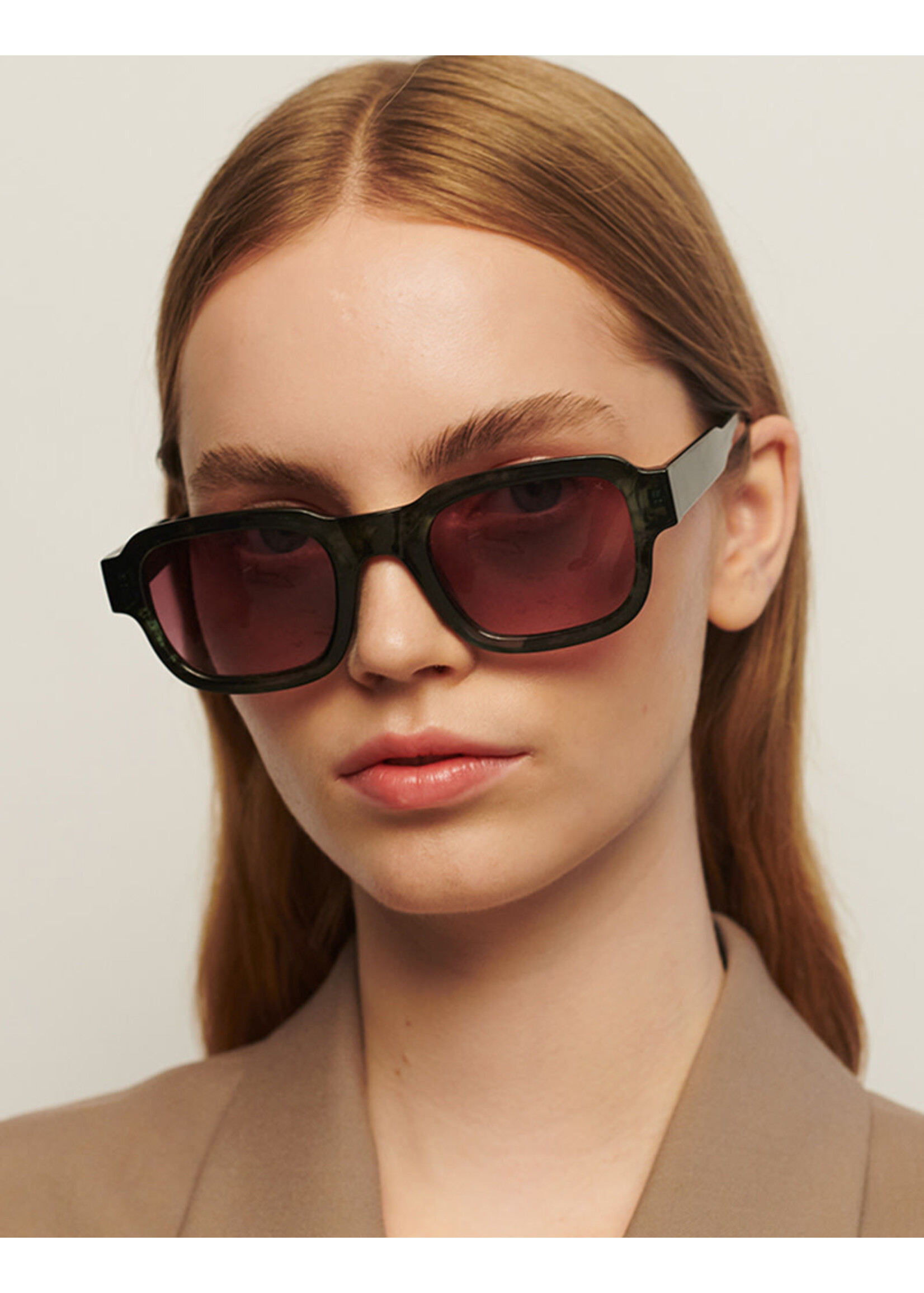 A.Kjærbede Sunglasses Halo - Green Marble Transparent