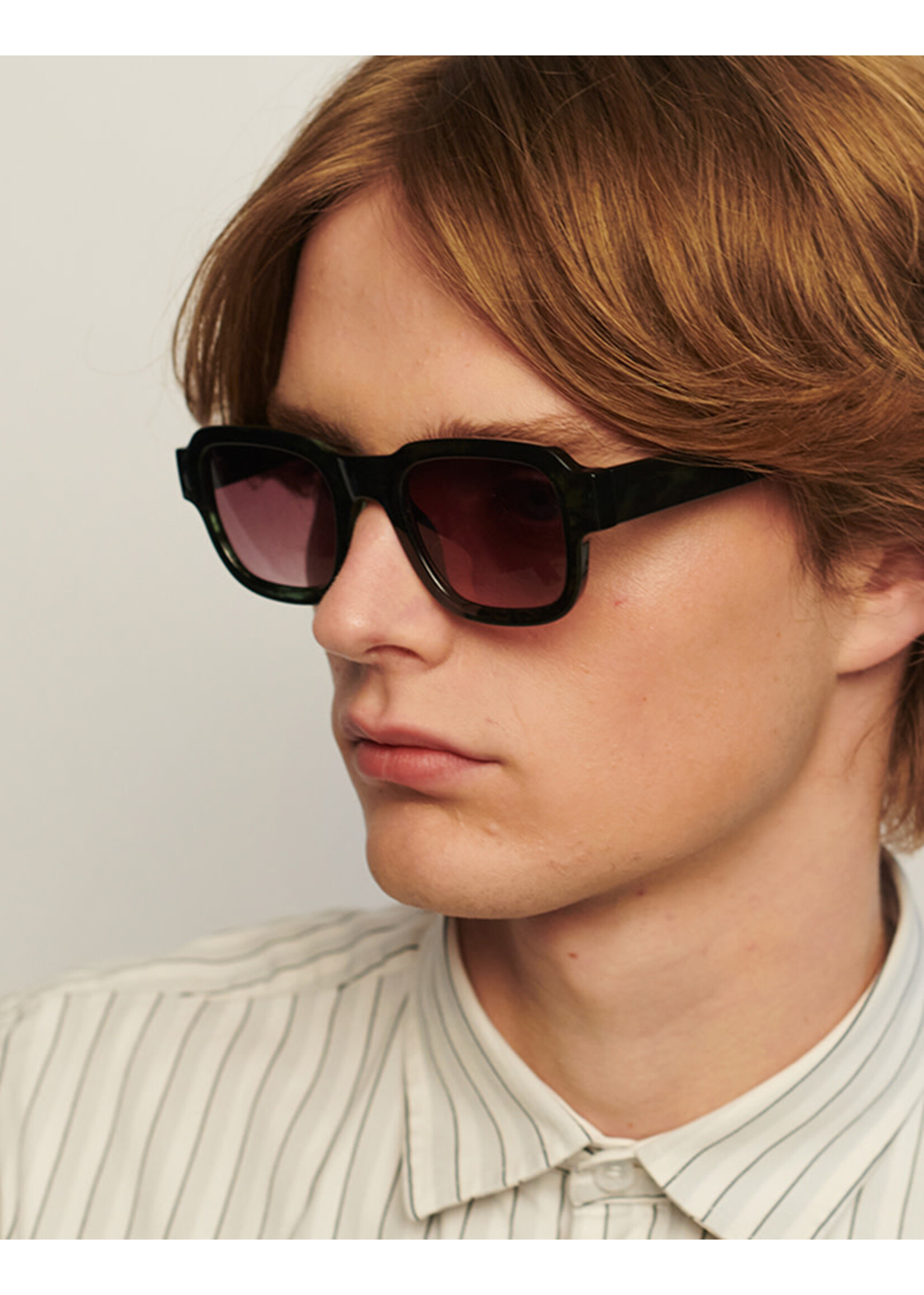A.Kjærbede Sunglasses Halo - Green Marble Transparent