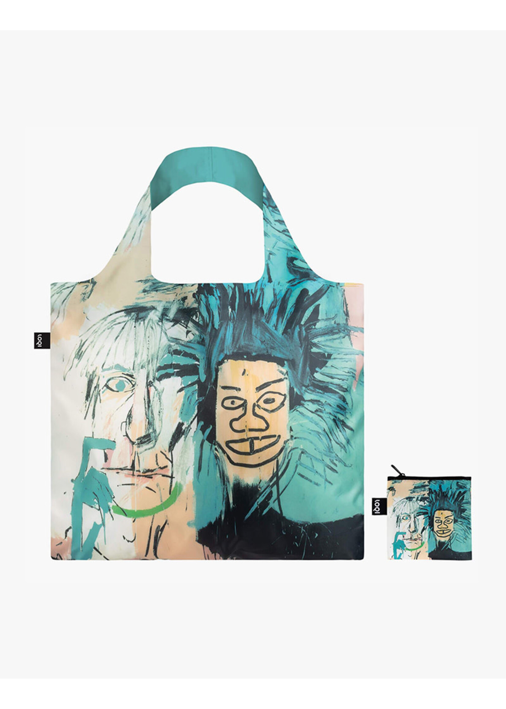 LOQI Shopping Bag | Jean Michel Basquiat - Dos Cabezas