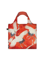 LOQI Shopping Bag | White and Red Cranes
