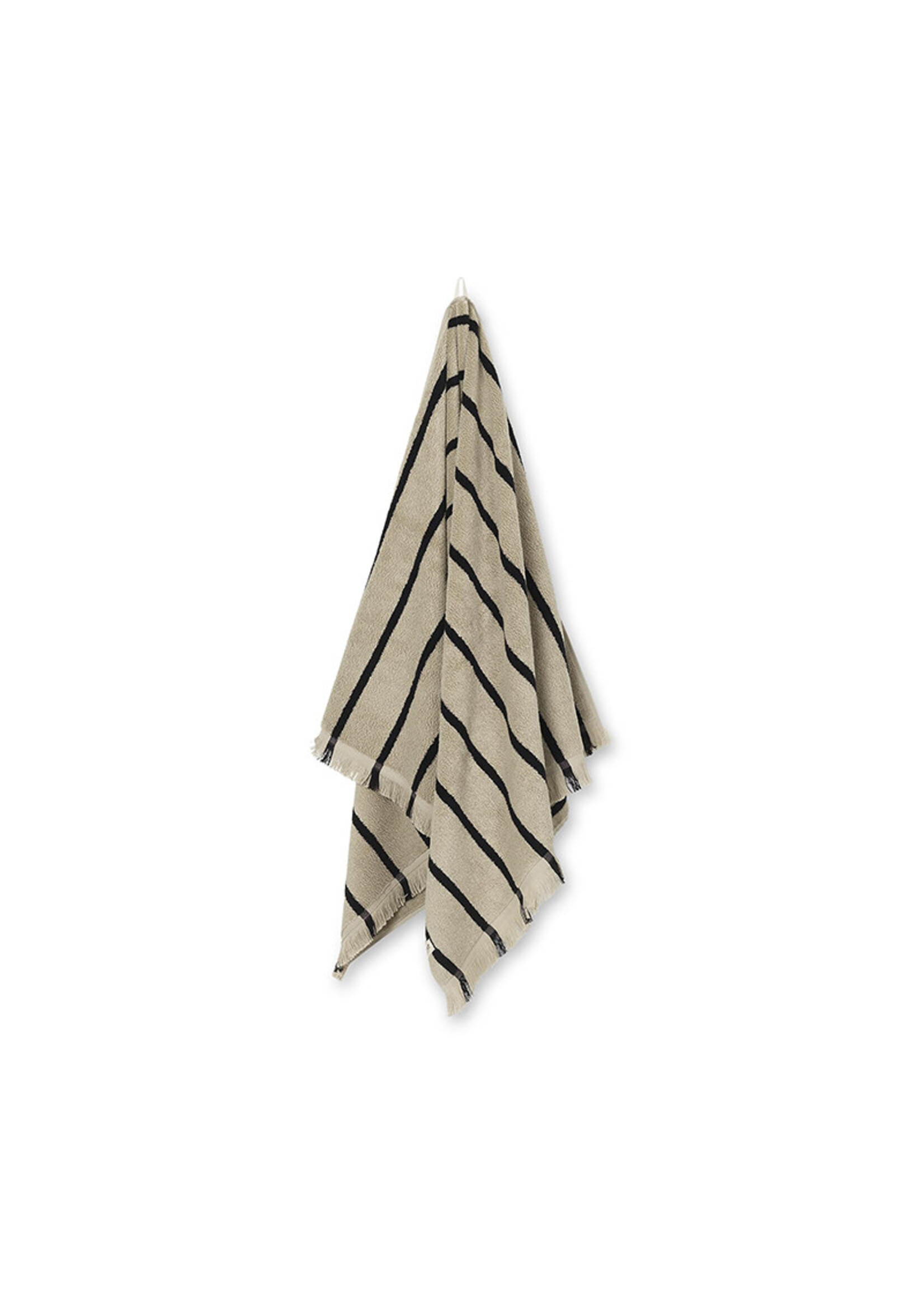 Ferm Living Alee Bath Towel | Sand/Black