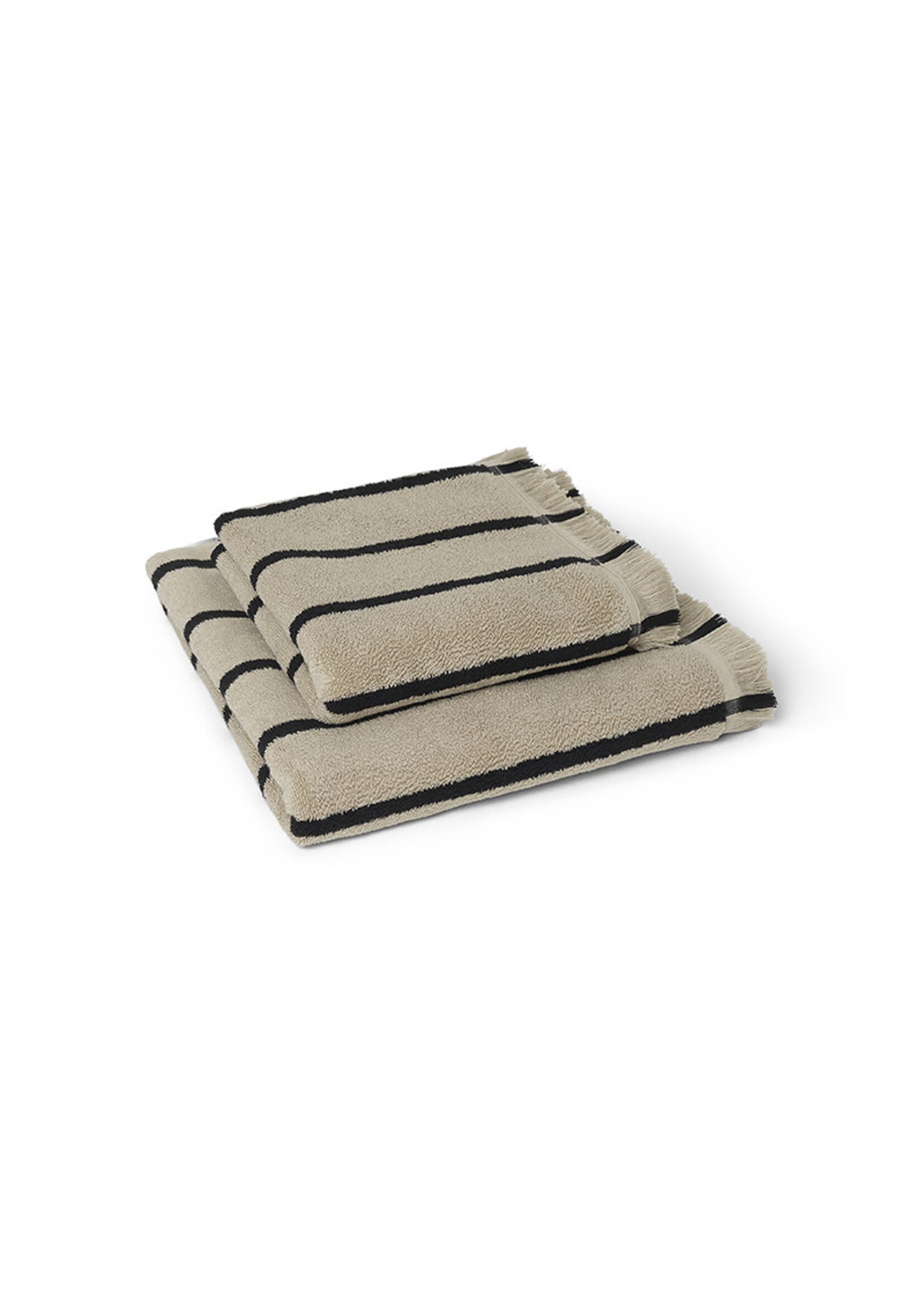 Ferm Living Alee Bath Towel | Sand/Black