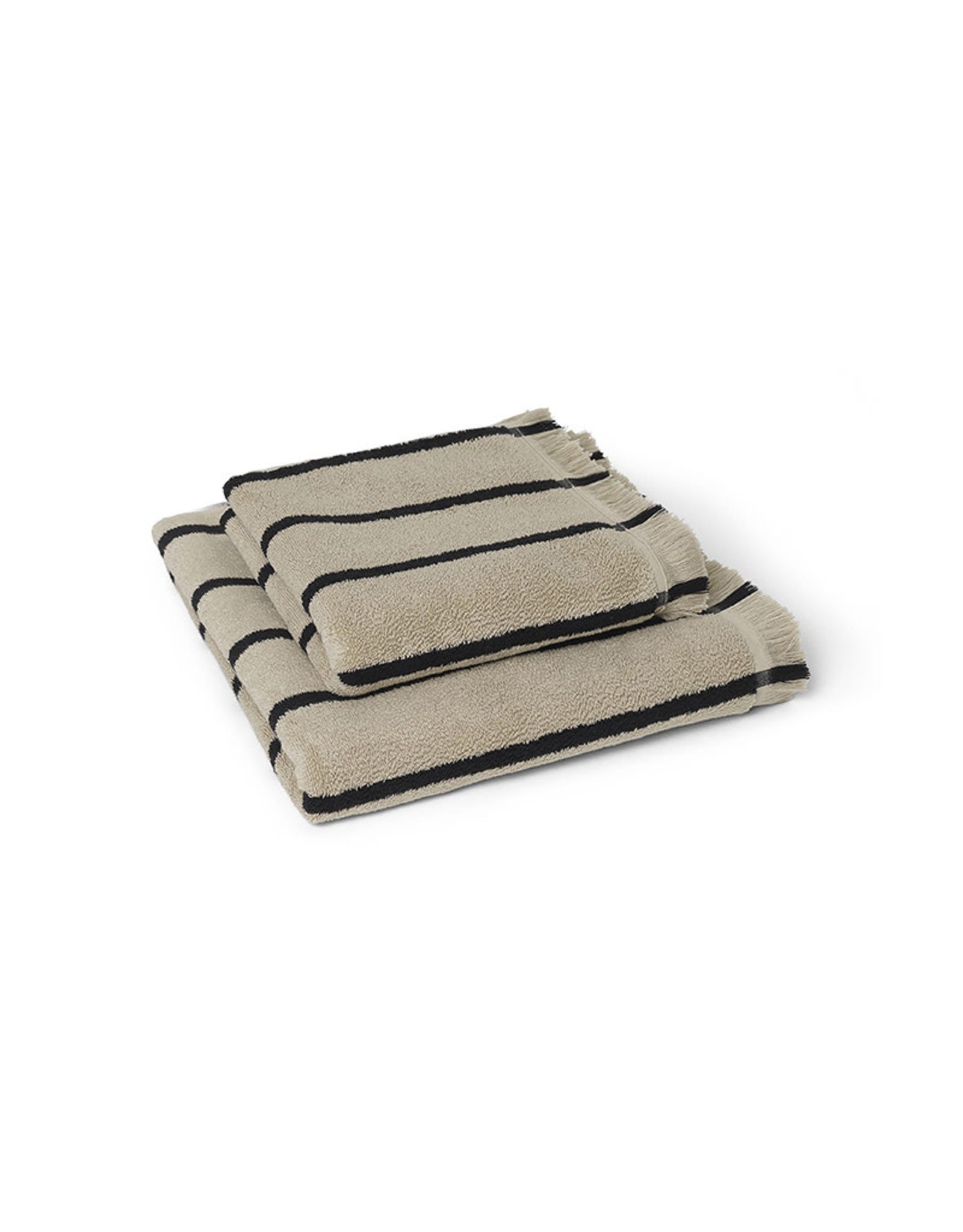 Ferm Living Alee Hand Towel | Sand/Black