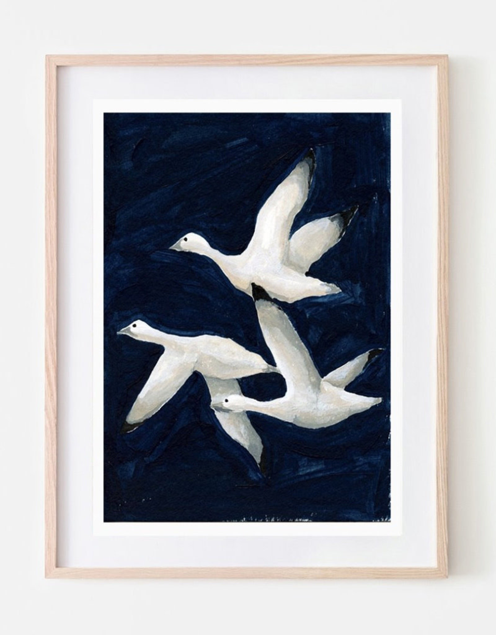 Pink Cloud Studio Print - A4 - Snow Geese