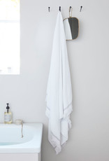 Meraki Towel - 100x180 - White/Grey Stripes