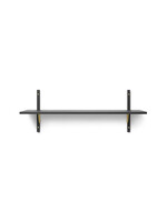 Ferm Living Sector Shelf - Single - Wide - Black/Brass