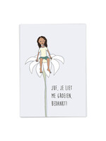 Kaart Blanche KB Juf, Je Liet Me Groeien - Meisje