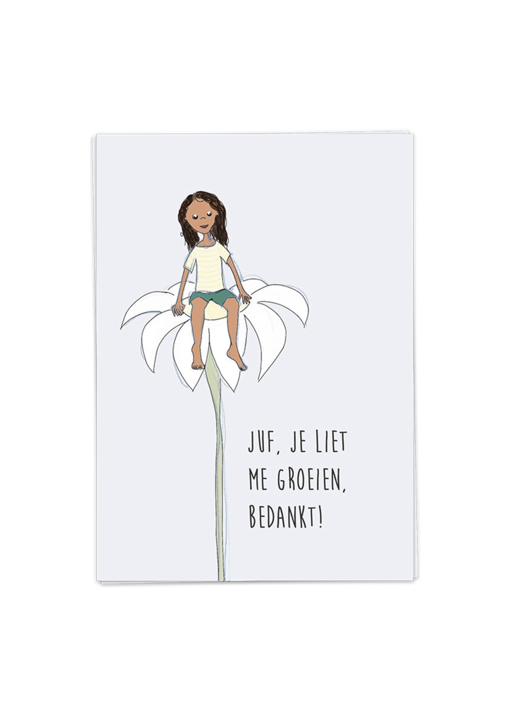 Kaart Blanche KB Juf, Je Liet Me Groeien - Meisje