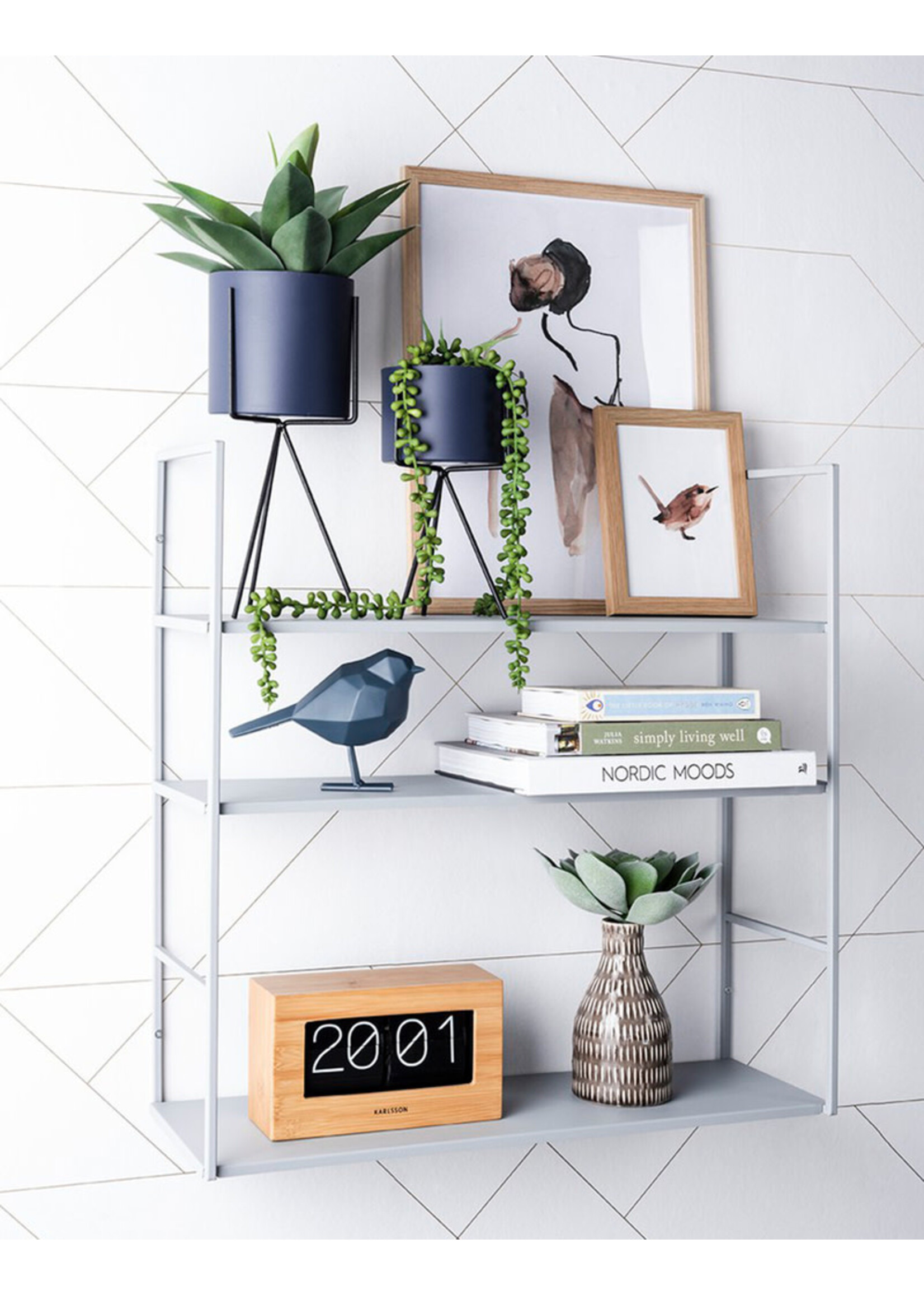 Present Time Level Wall Rack - Warm Grey