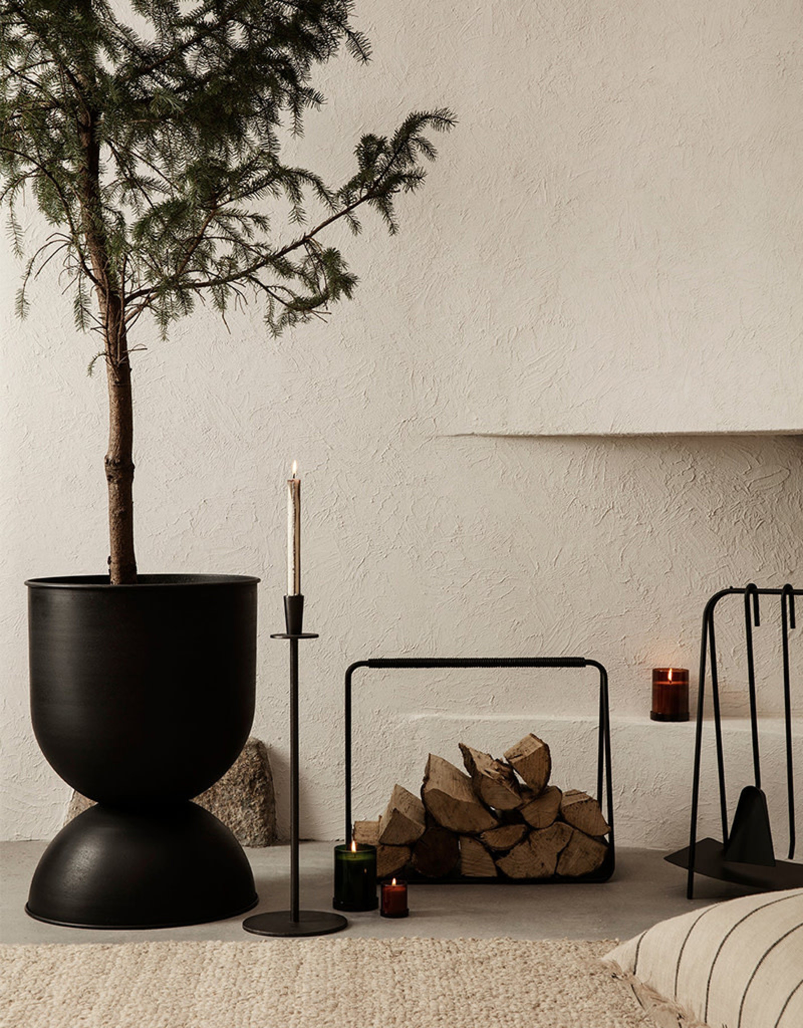 Ferm Living Port Wood Basket - Black