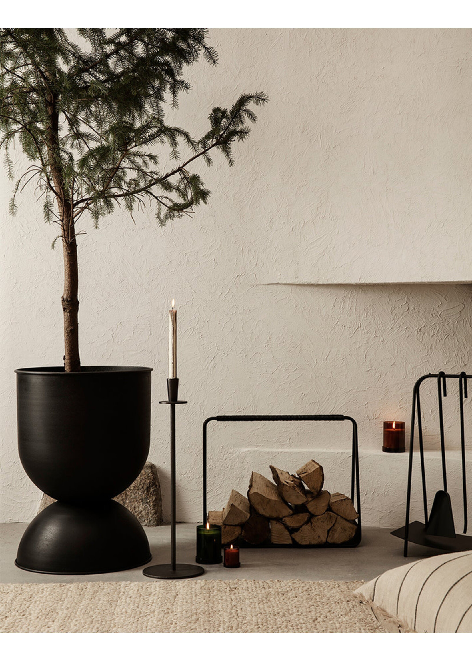 Ferm Living Port Firewood Basket - Black