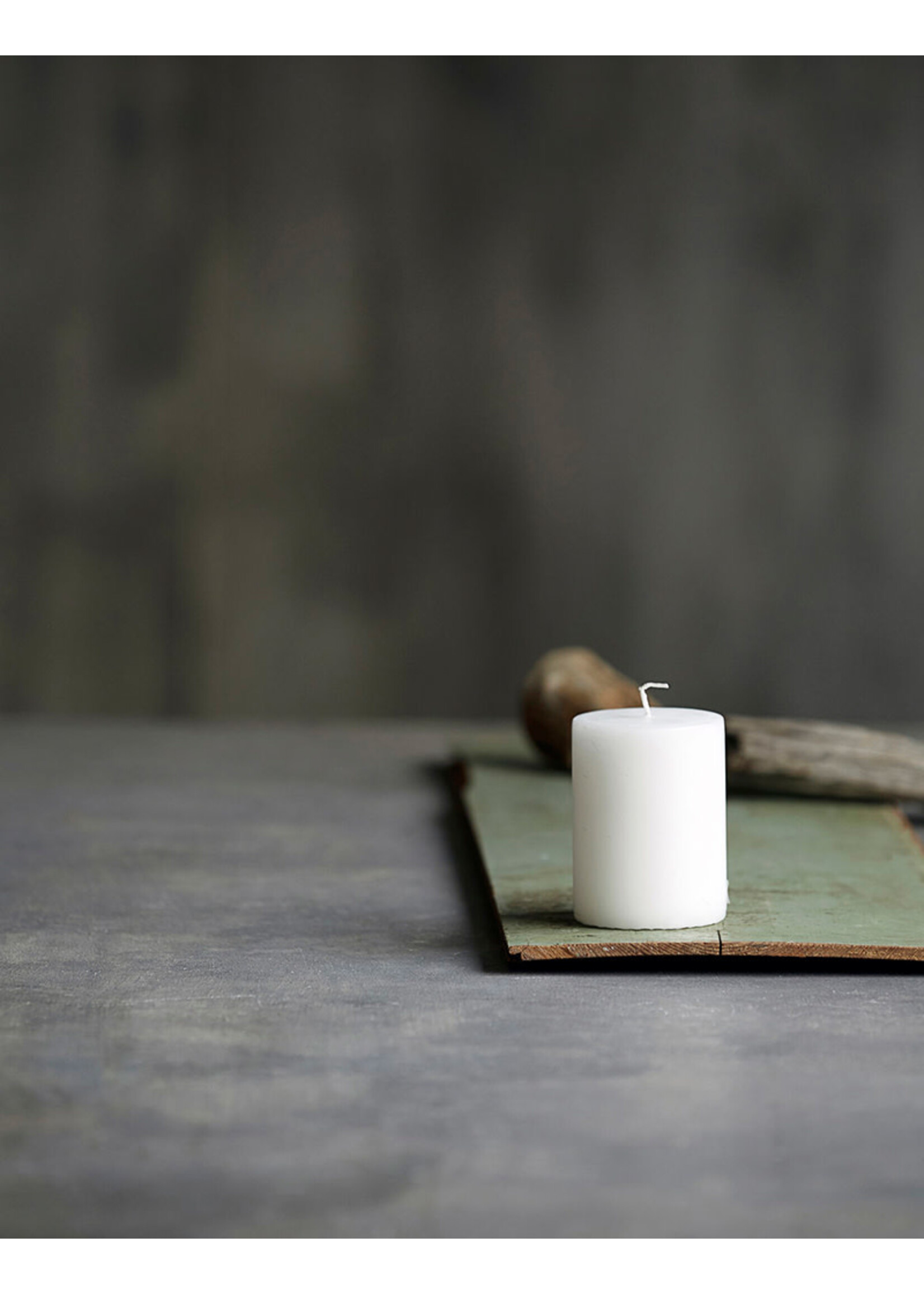 House Doctor Pillar Candle Ø7 H10 - White