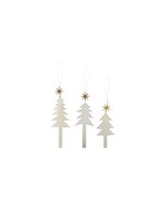 House Doctor Christmas Ornament - Tree With Star - Set of 3