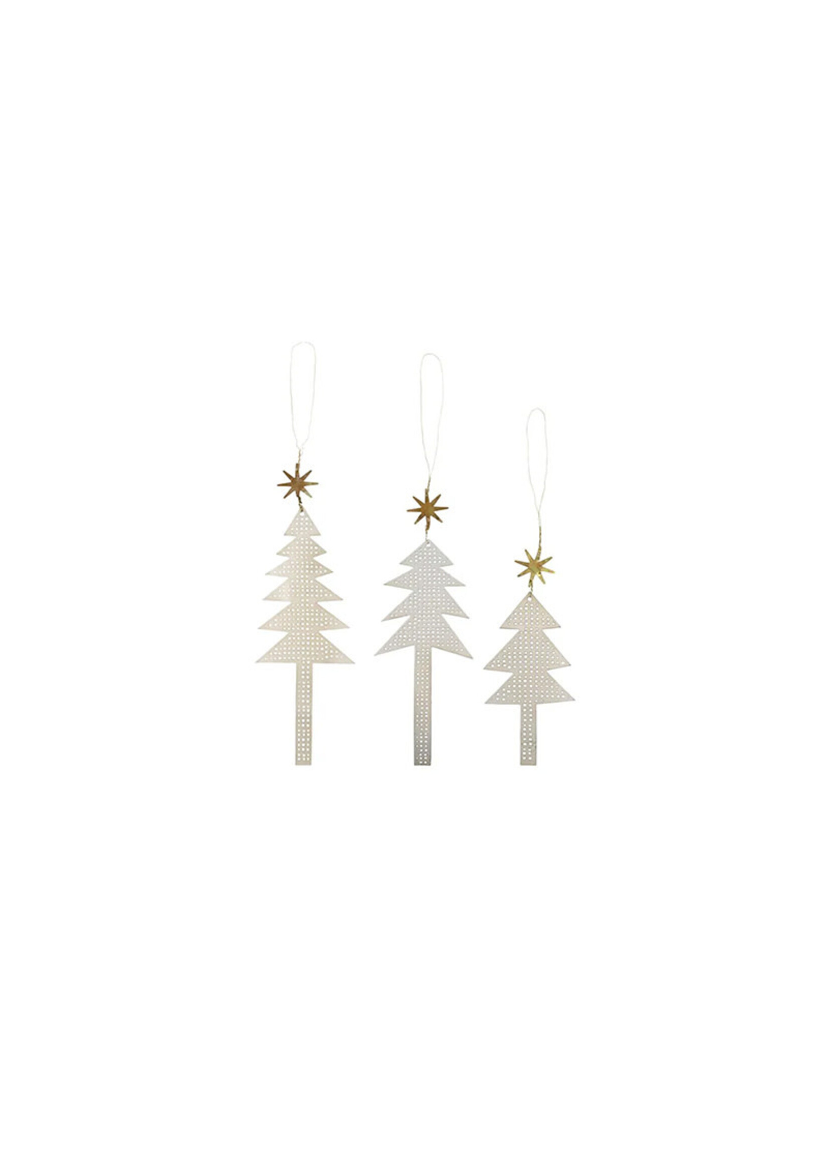 House Doctor Christmas Ornament - Tree With Star - Set of 3