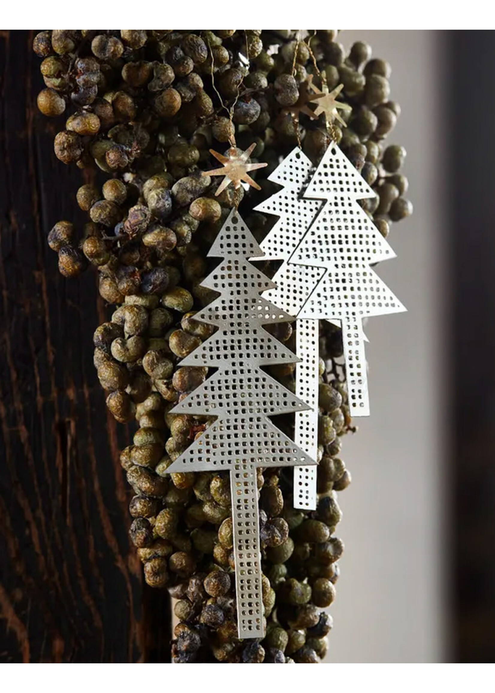 House Doctor Christmas Ornament - Tree With Star - Set of 3