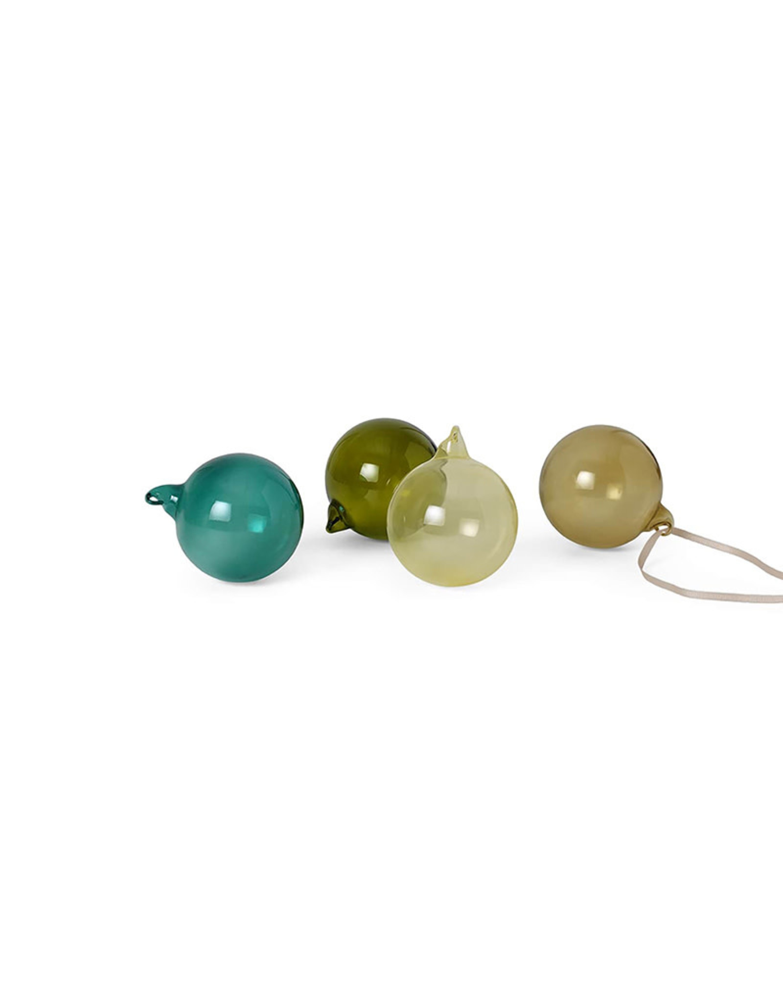 Ferm Living Glass Baubles - M - Set of 4